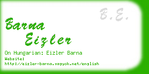 barna eizler business card